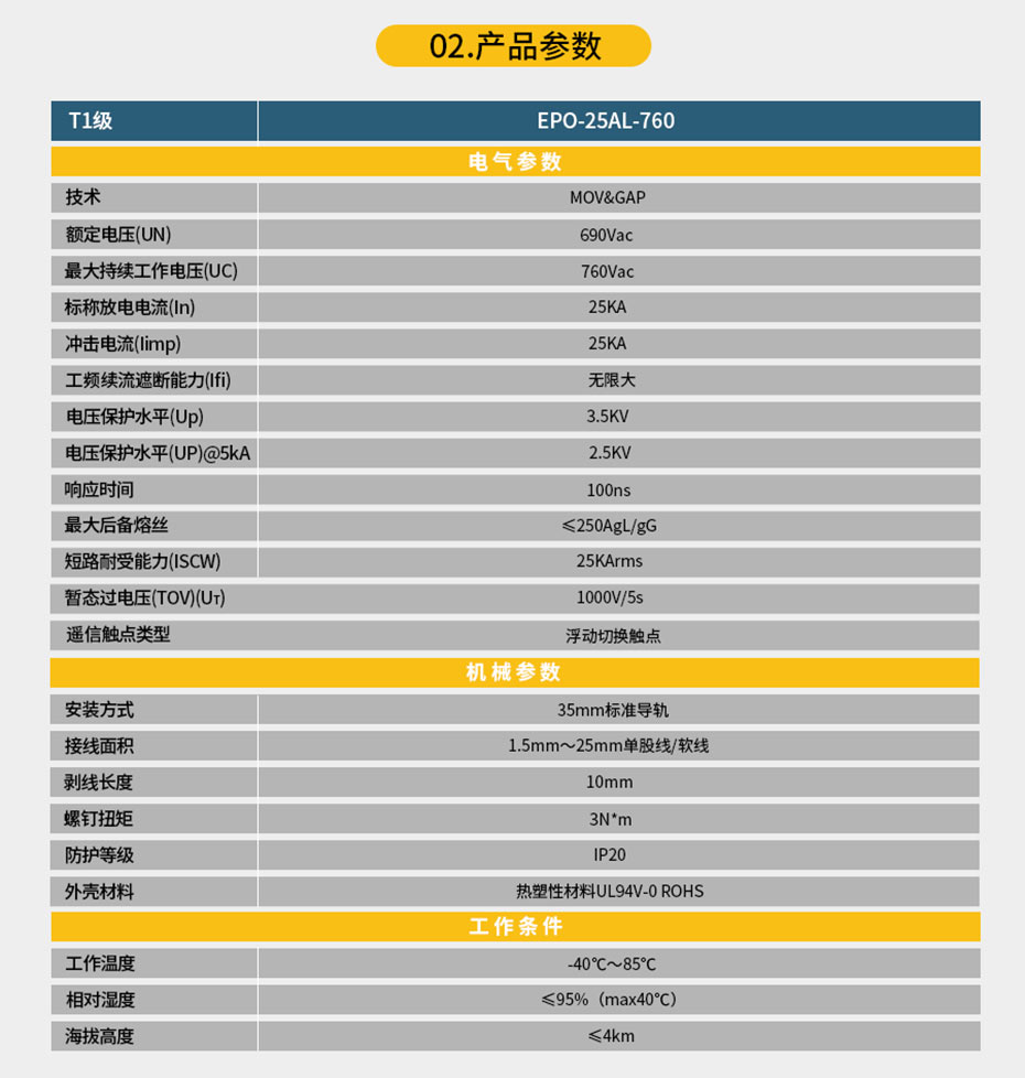 风电浪涌保护器型号规格齐全可按需定制