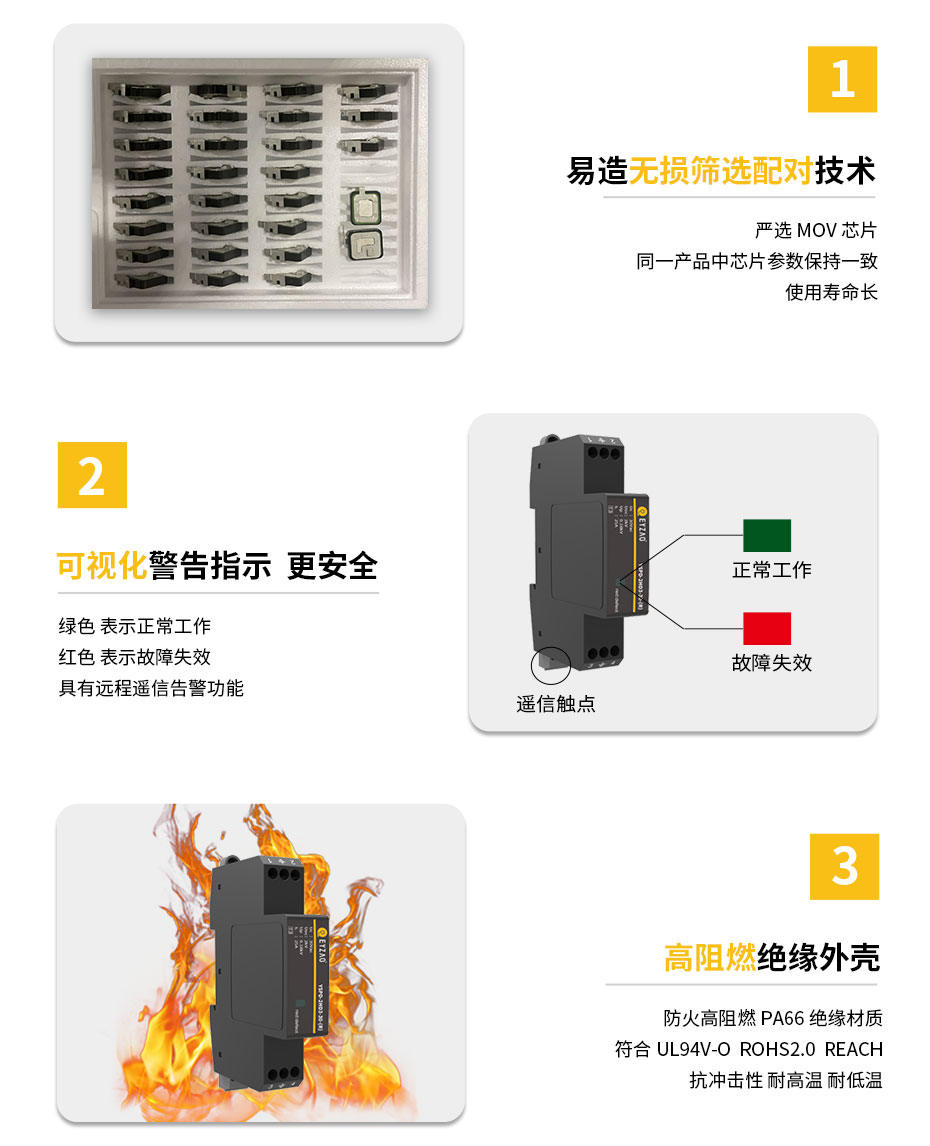 3级浪涌保护器-高阻燃绝缘外壳