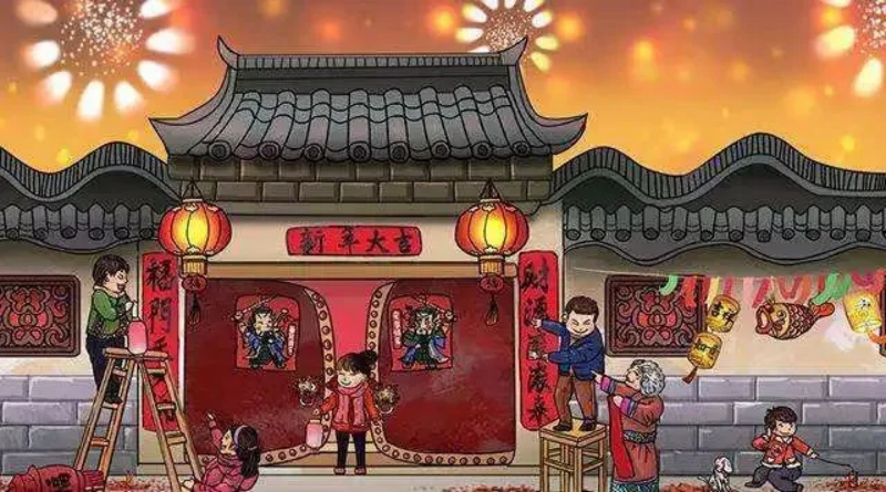 除夕-贴春联