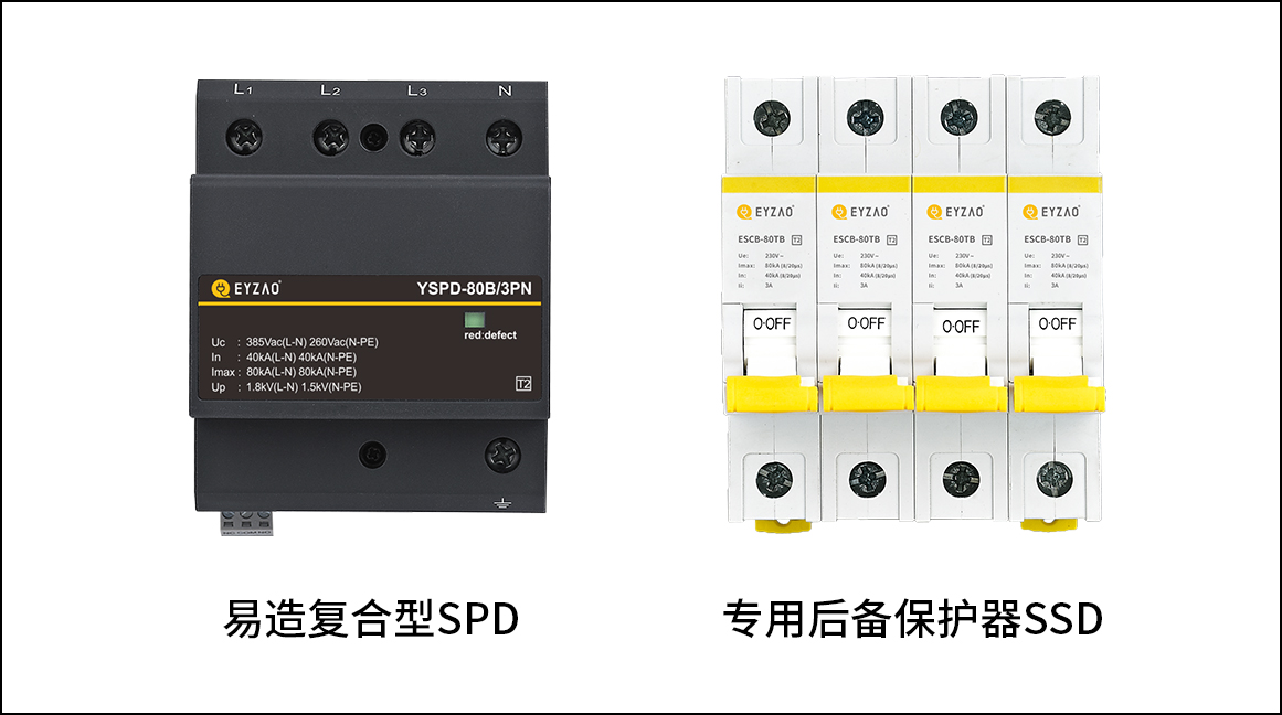 SPD低压防雷浪涌保护器型号规格参数选择-后备保护器配合